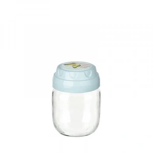 Vintage  Dekoratif  Desenli Cam Kavanoz 425ml - 14,3 oz