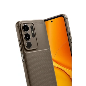 Vivo Y29S Auto Focus Karbon Kapak - Kahverengi