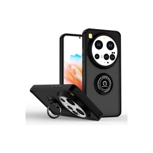 Xiaomi Mi 15 Ultra Kılıf Montreal Yüzüklü Silikon Kapak - Siyah