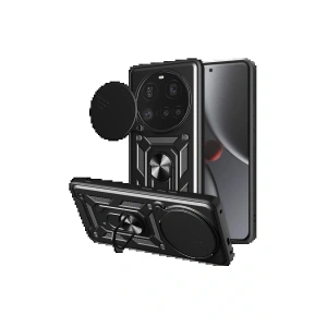 Xiaomi Mi 15 Ultra Kılıf Pars Lens Yüzüklü Silikon - Siyah