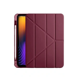 Xiaomi Pad 7 Pro Kılıf Kalemlikli Mars Tablet Kılıfı - Mürdüm