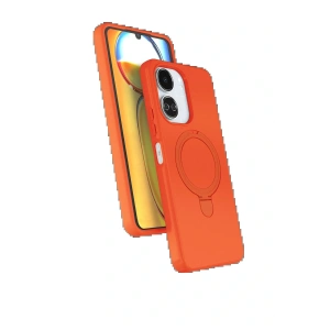 Xiaomi Redmi 13C Regal Magsafe Standlı Kapak - Turuncu