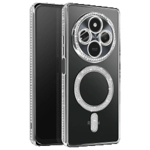 Xiaomi Redmi 14C Joke Simli Magneticsafe Kılıf - Gümüş