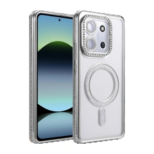 Xiaomi Redmi 15C 4G Joke Simli Magneticsafe Kılıf - Gümüş