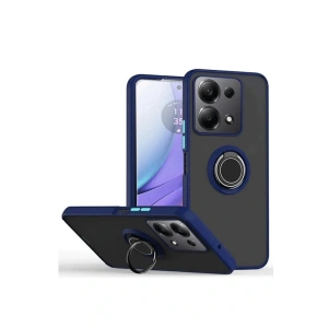 Xiaomi Redmi Note 13 Pro 4G Montreal Yüzüklü Silikon Kapak - Lacivert