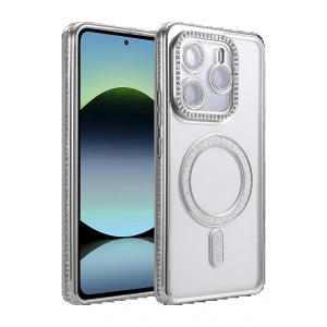 Xiaomi Redmi Note 14 4G Joke Simli Magneticsafe Kılıf - Gümüş