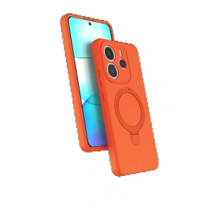 Xiaomi Redmi Note 14 4G Regal Magsafe Standlı Kapak - Turuncu