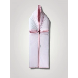 Yenidoğan Düz Renk Fermuarlı Kadife Kumaş Kız Bebek Battaniyesi Pembe