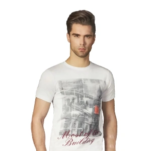 Berrak Erkek  Köprü Baskılı T-shirt 1047