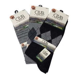 Club Lamswool Yün Erkek  Kışlık Çorap 3 Adet