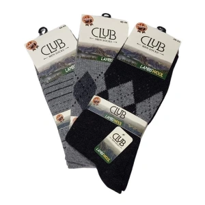 Club Lamswool Yün Erkek  Kışlık Çorap 3 Adet