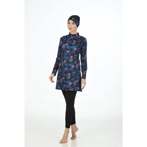 Fantasy 3315 Bayan Yaprak Desenli Tesettür Mayo