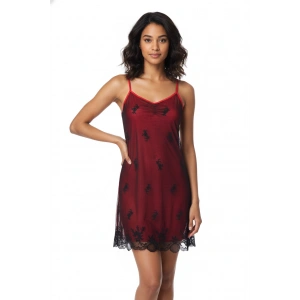 Kadın Kırmızı Gecelik B1011