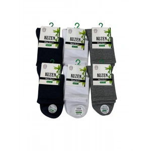 Kuzen Dikişsiz Yarım Konç Bambu Erkek Çorap 6 Adet