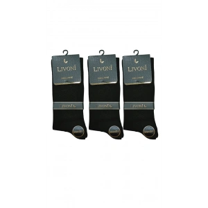 Livoni Dikişsiz Bambu Erkek  Soket Çorap 3 Adet