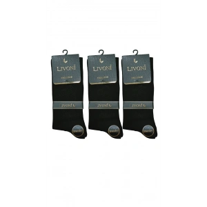 Livoni Dikişsiz Bambu Erkek  Soket Çorap 3 Adet