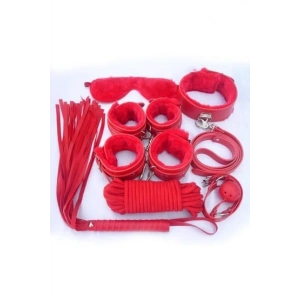 Nıghtlıght 8014 Fantezi 7li Kırbaç Ve Kelepçe Set