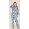 Freshness 4007 Kadın Uzun Kol Çizgili Gaffuriye Pijama Takımı