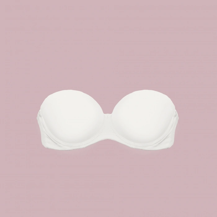 1590 Çift Dolgulu İki Beden Büyüten Straplez Sütyen