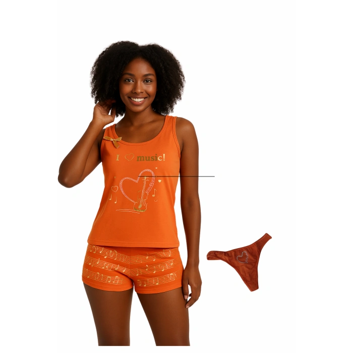 Berrak Bayan Baskılı Şort Takim 3lü 2412