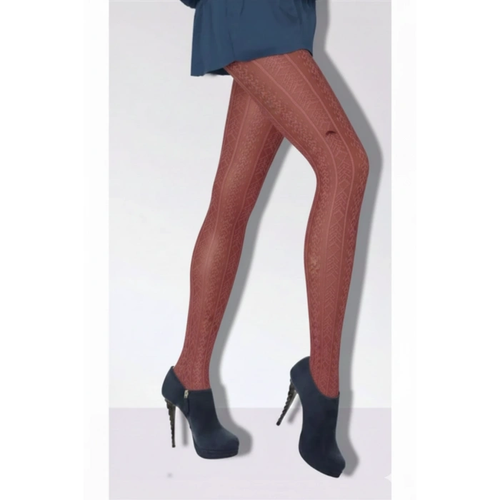 Daymod Kadın Amatista Micro File Desenli Külotlu Çorap