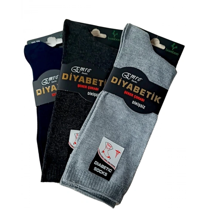 Emre Erkek  Diyabetik Bambu Çorap 6 Adet