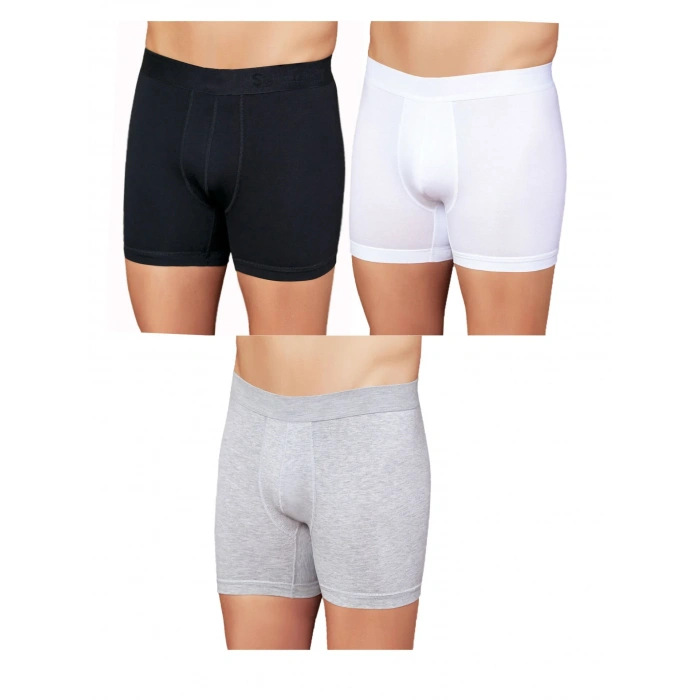 Huma One Erkek  Lycralı Düz Boxer 2170