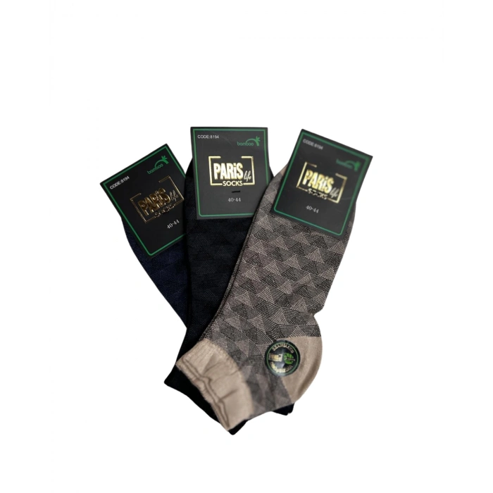 Paris Bambu Desenli Kısa Konçlu Erkek Patik Çorap 6 Adet