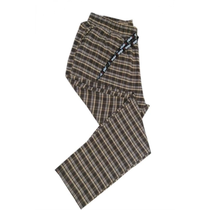 Pijalüx Erkek  Kareli Poplin Cepli Alt Pijama