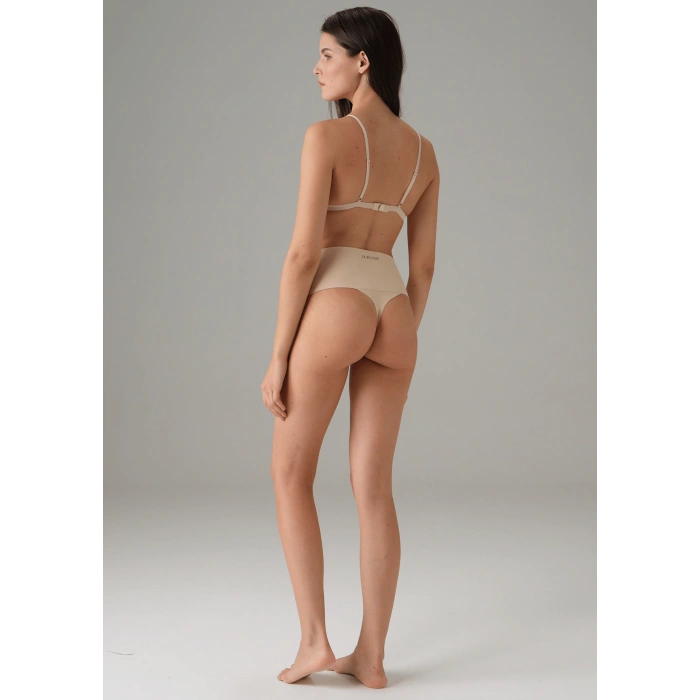 Ten Kadın Yüksek Bel Dikişsiz Tanga String 6003