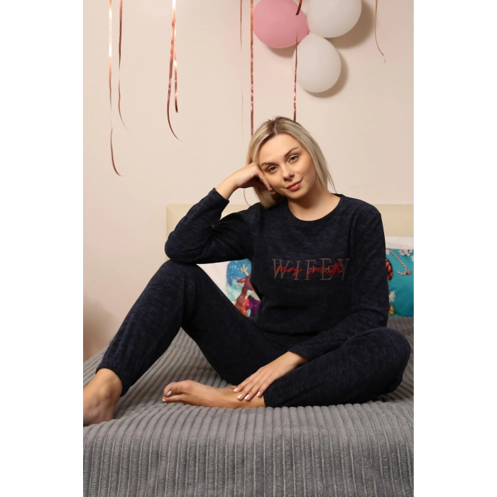 venüsshopping- Polar Kadın Pijama Takımı Lacivert