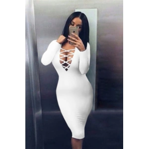 B101232 Uzun Kollu Elbise