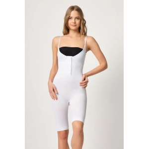 Beyaz Mı Emay 2093 Ön Agraflı Göğsü Açık Paçalı Boy Korse