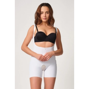 Beyaz Mı Emay 2834 Göğsü Açık Ferumalı Tül Popo Boy Lazer Korse