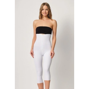 Beyaz Mı Emay 2868 Fermuarlı Kapri Tayt Lazer Korse