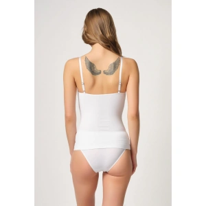 Beyaz Mı Emay 5038 İp Askılı Fantazi Atlet Korse