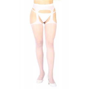 Beyaz Özel Bölgesi Açık Fantazi Külotlu Çorap Brf1054