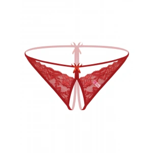 Büyük Beden Dantelli Kırmızı Fantezi Bato Külot