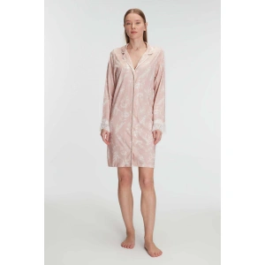 Cotton Modal Uzun Kol Gecelik