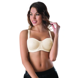 Ekru Mı Emay 159 C Balenli Straplez Toparlayıcı Sütyen