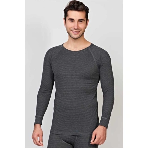 Erkek Termal Geniş Yaka Reglan Uzun Kol İçlik T-shirt