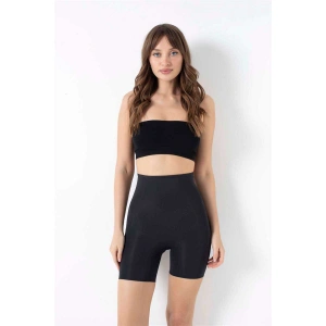 Kadın Mikro Kumaş Beli Yapıştırma Paçaları Silikon Bantlı Paçalı Sıkı Şort Korse