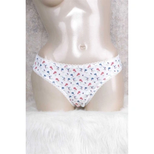 Kadın Pamuklu Çizgili Desenli Slip