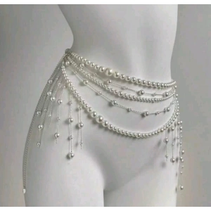 Kadın Seksi Bel Aksesuarı , Zarif , Şık , İncili Kostüm