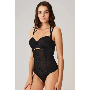 Kadın Toparlayıcı Bel İnceltici Dikişli Büyük Beden Kancalı Çıkabilen Askılı Sıkı Bel Korse