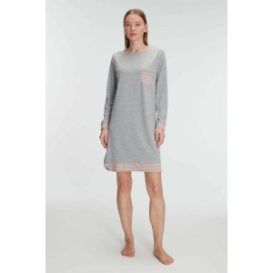 Pamuklu Uzun Kollu Gecelik