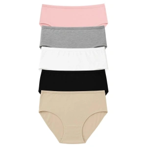 Pk40004 Büyük Beden Yüksek Bel Külot 5 Li Paket