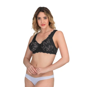 Siyah Mı Emay 178 C Balenli Dantelli Sütyen