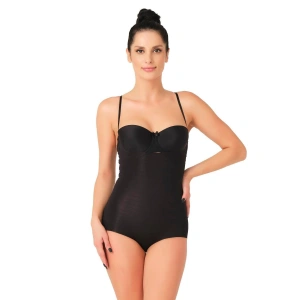 Siyah Mı Emay 2723 Lazer Kesim Göğsü Açık Slip Korse