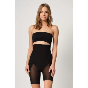 Siyah Mı Emay 2928 Ön Agraflı Tül Paçalı Lazer Korse